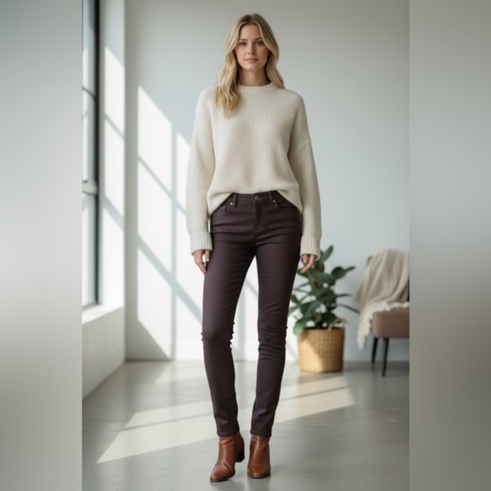 Banana Republic Burgundy Legging Jeans Women’s Petite 26/2 Stretch Skinny